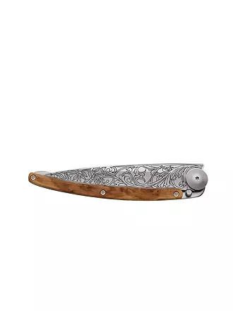 DEEJO | Couteau de poche genévrier titane TRIBAL 37G | silber
